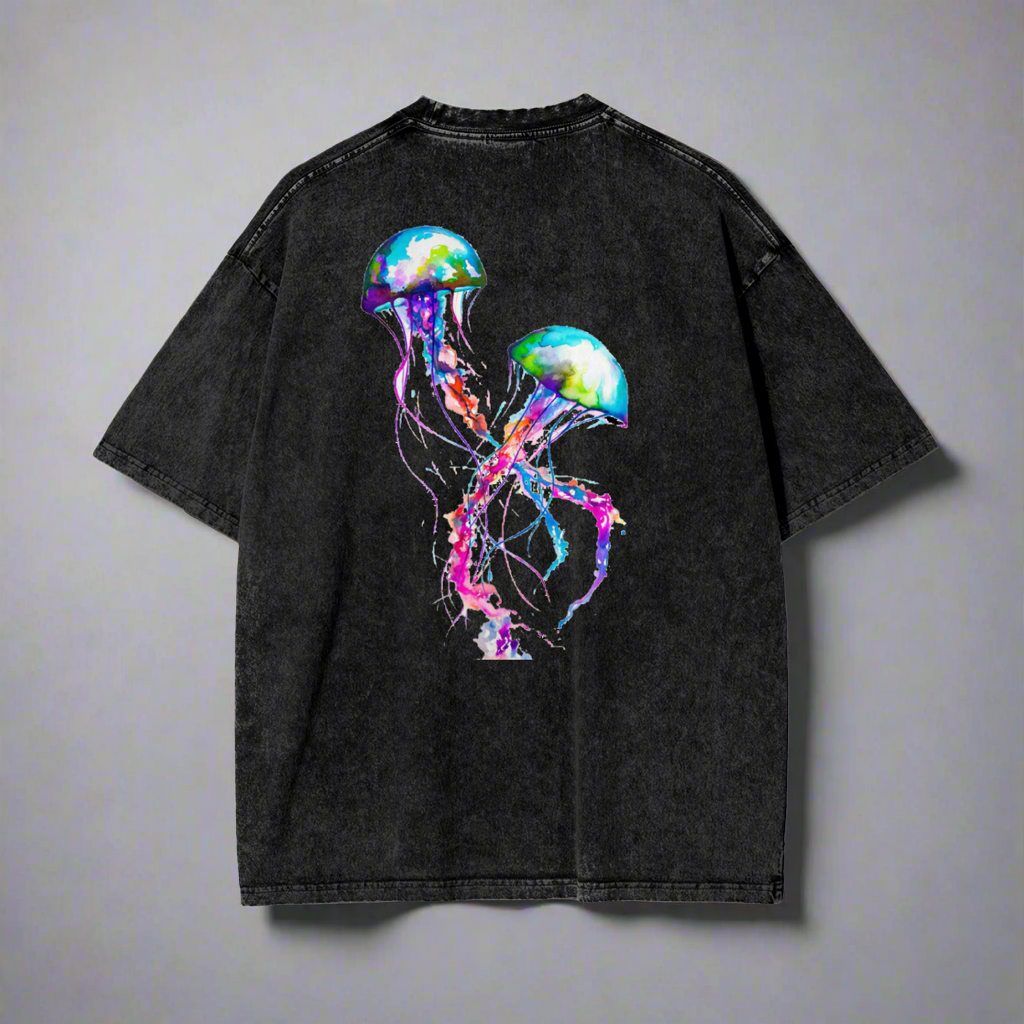 LiftingLab Neon Jellyfish Oversize Graphic Pump Cover (Unisex)