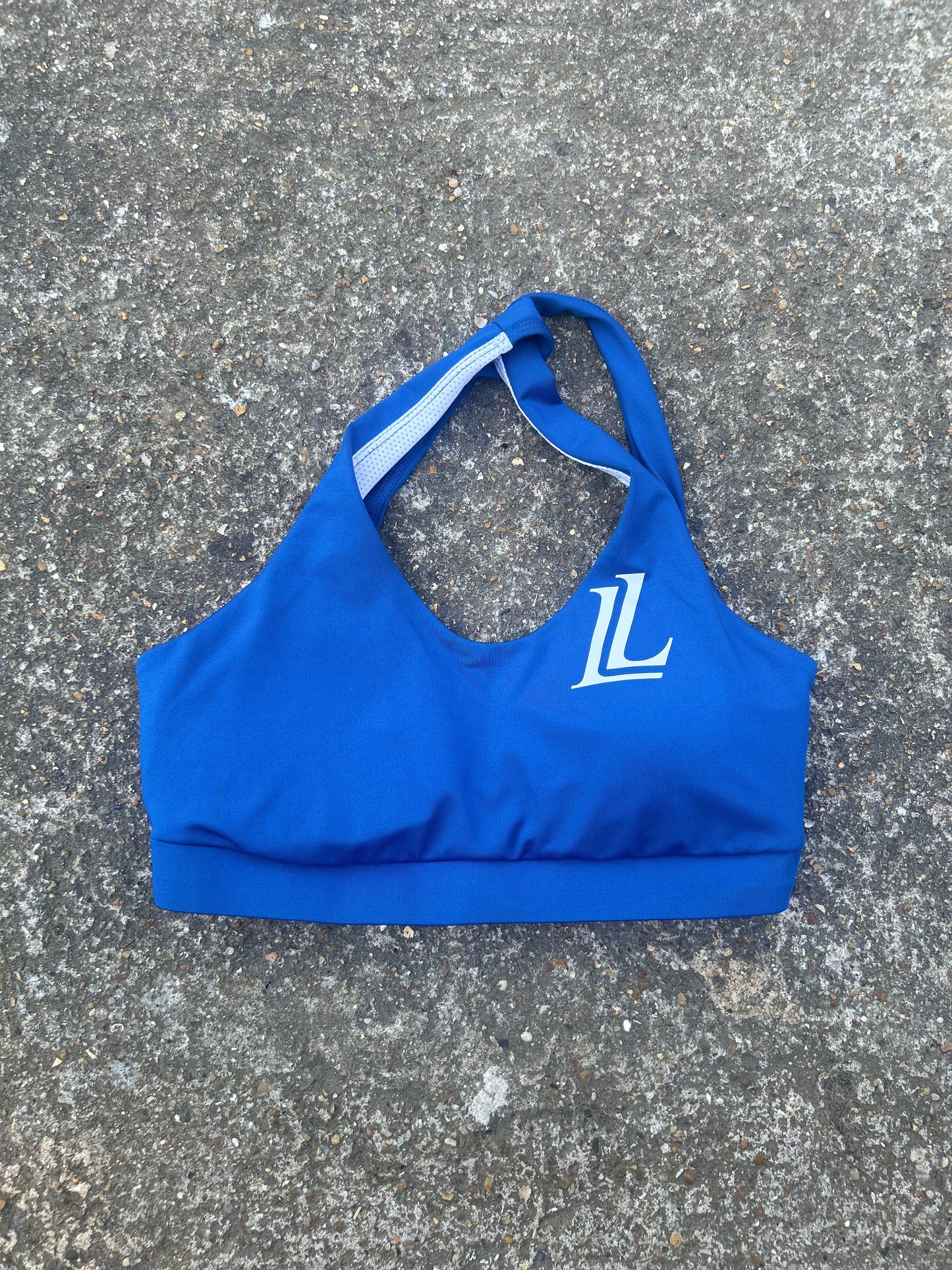 Women’s Electric Blue Halter Sports Bra