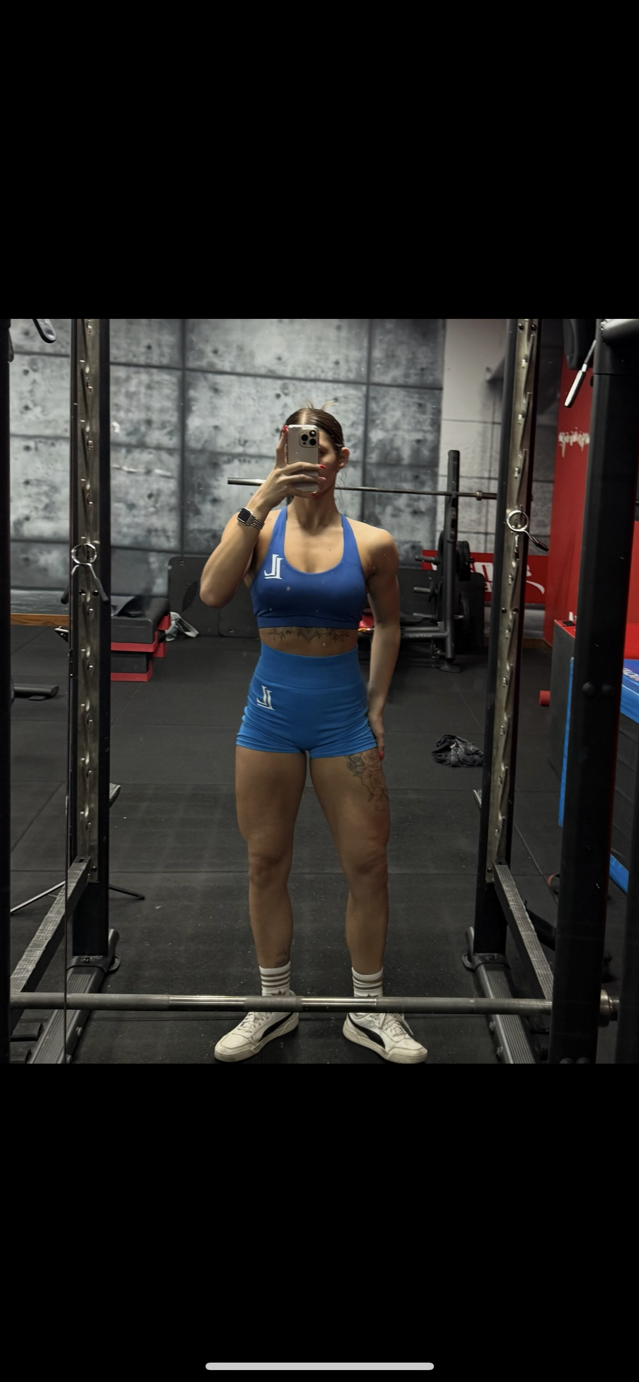 Women’s Electric Blue Halter Sports Bra