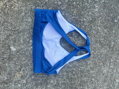 Women’s Electric Blue Halter Sports Bra